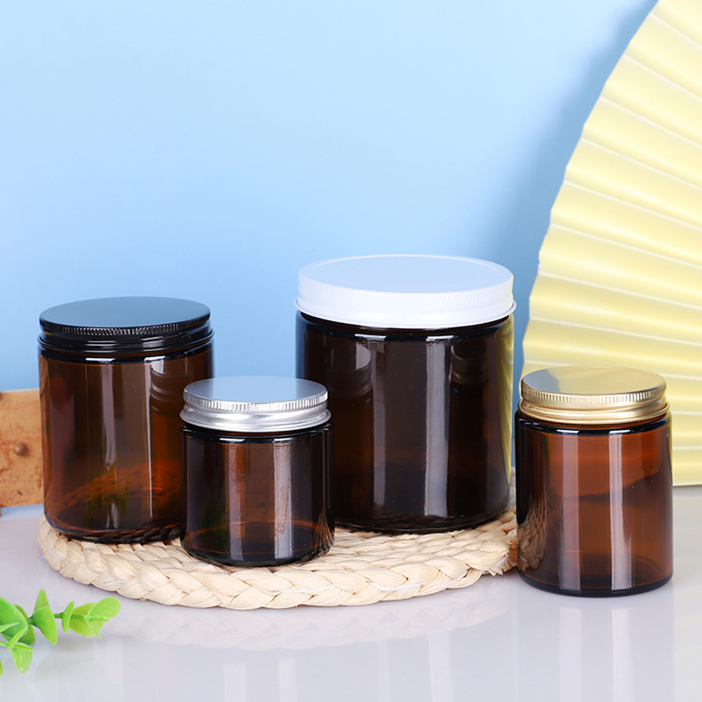 Amber Jar Candle - 250 мл коричневая и янтарная стеклянная