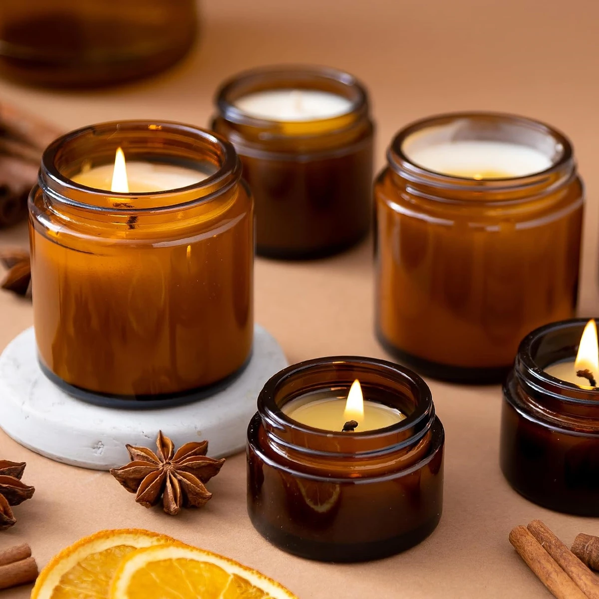 Стеклянные банки для свечей, 4 – обзор и цена Amber Jar Candle