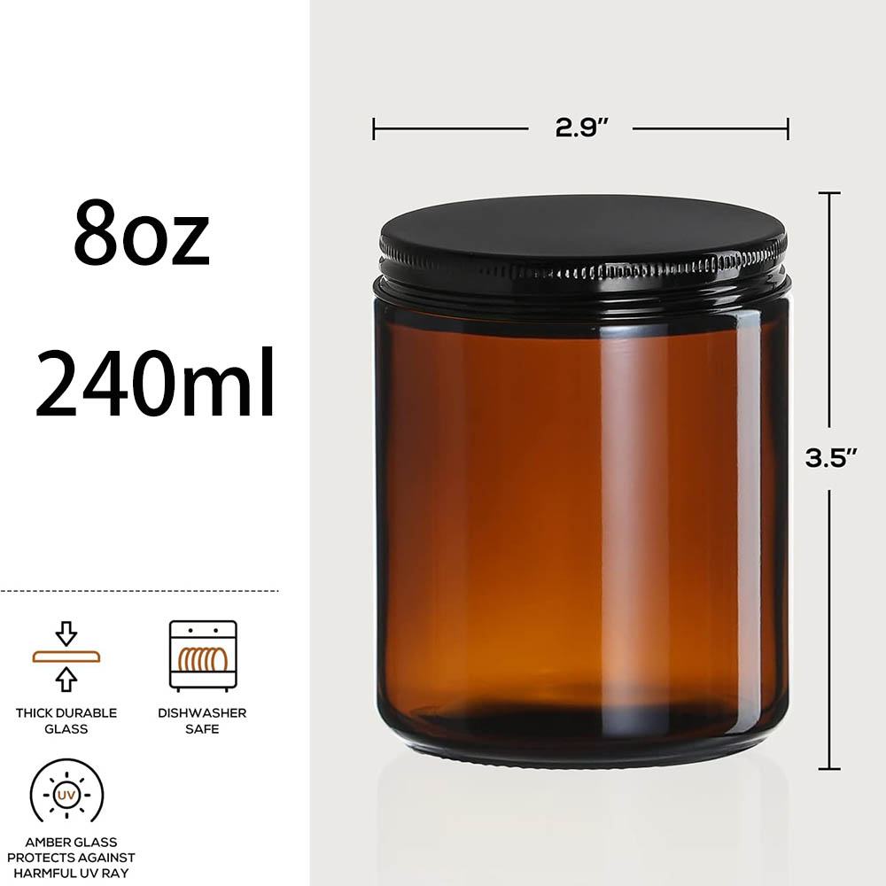 Стеклянные банки из янтарного  – обзор и цена Amber Jar Candle